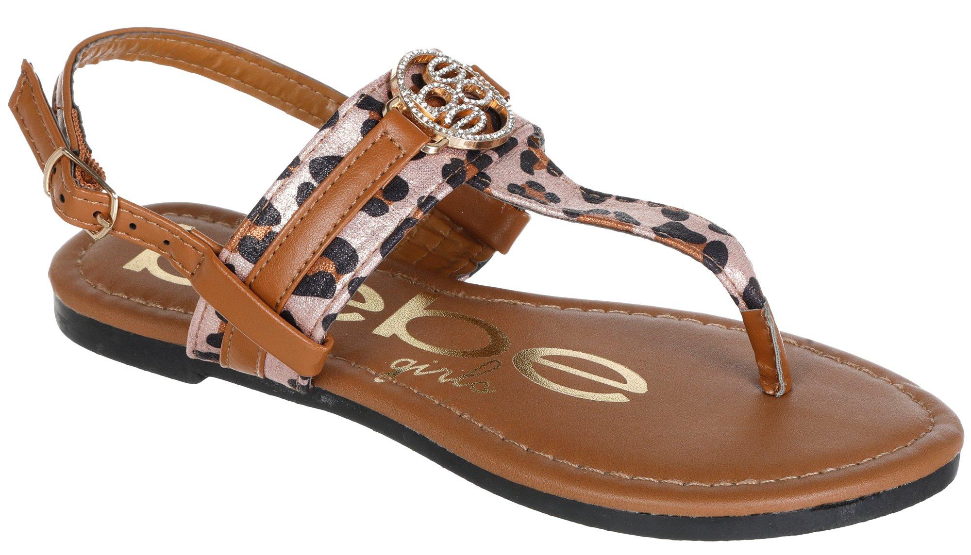 girls cheetah sandals