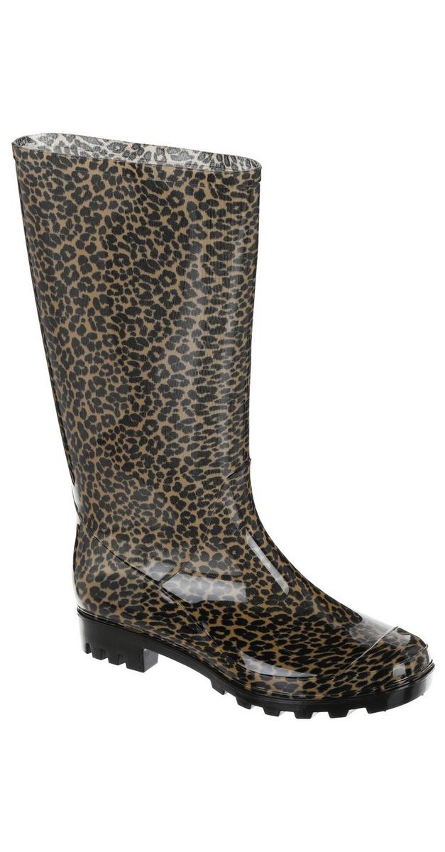 snow leopard rain boots