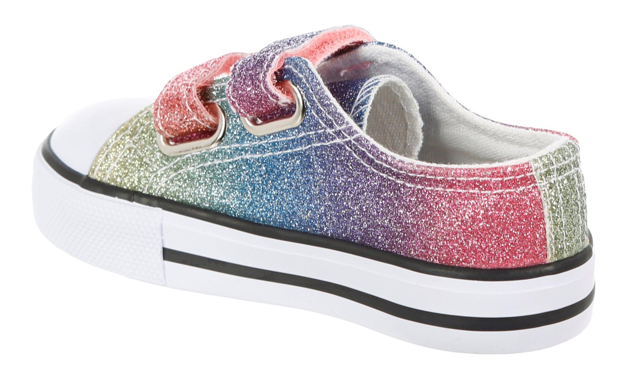 girls rainbow glitter shoes