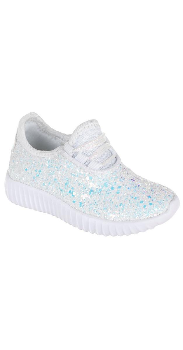 Toddler Girls Remy Glitter Sneakers - White | Burkes Outlet