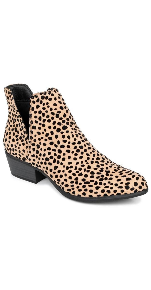 Women's Animal Print Ankle Booties - Black Multi | Burkes Outlet