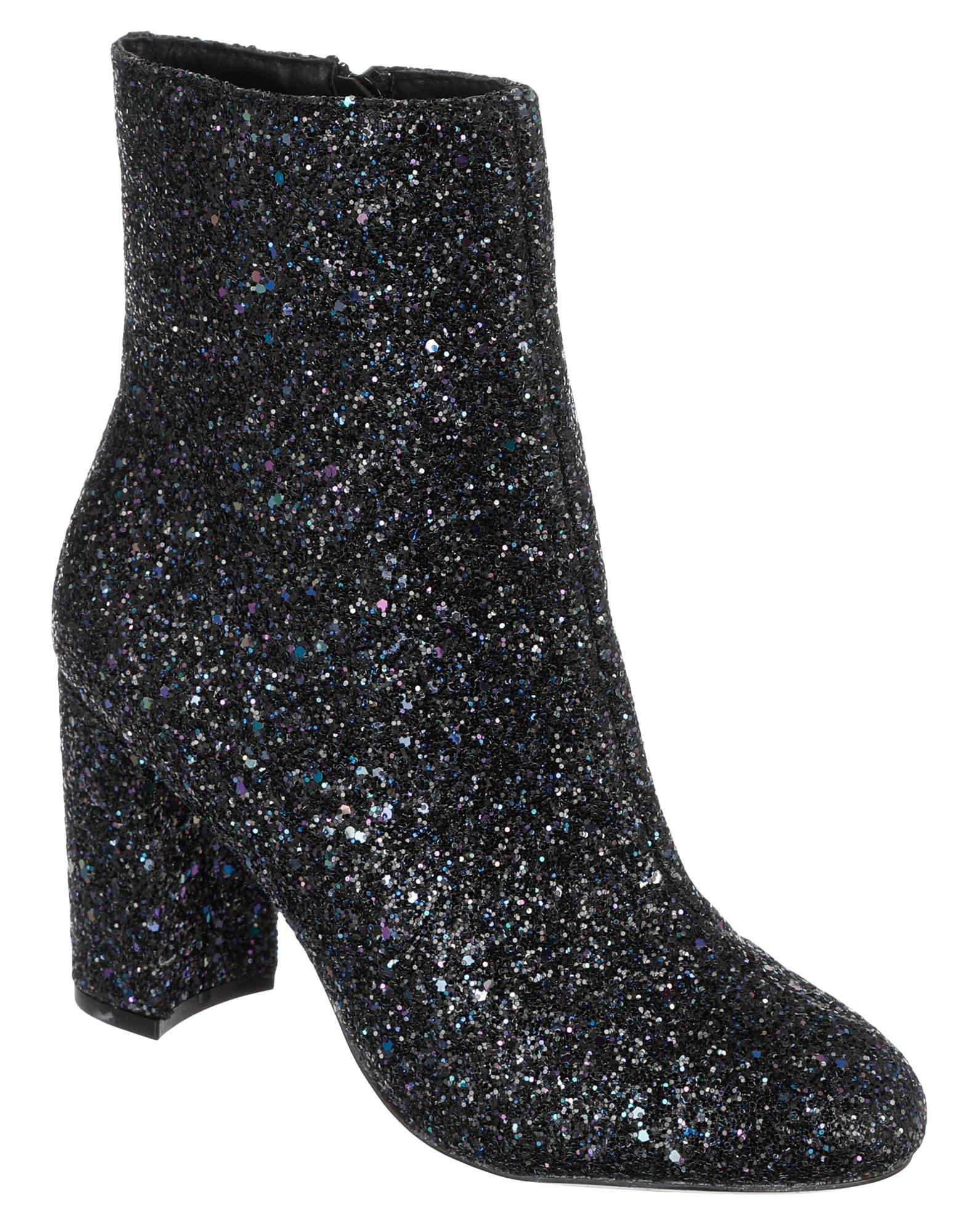 black sparkly booties