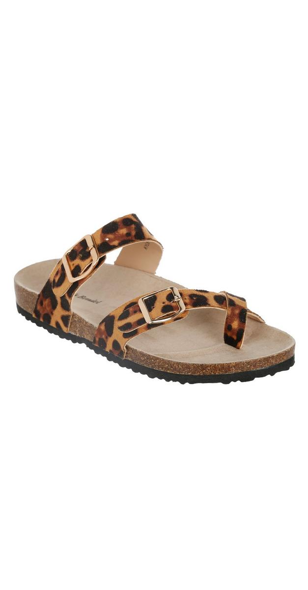 leopard print flat sandals uk