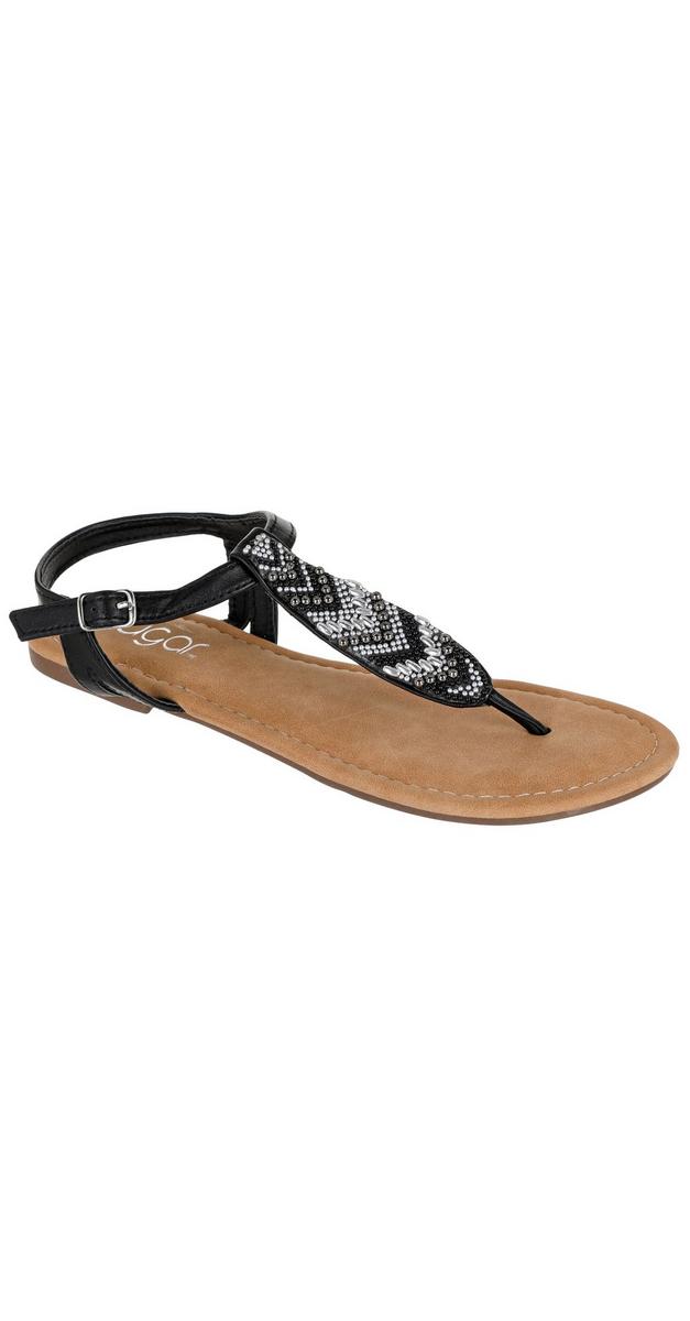 beaded flat sandals