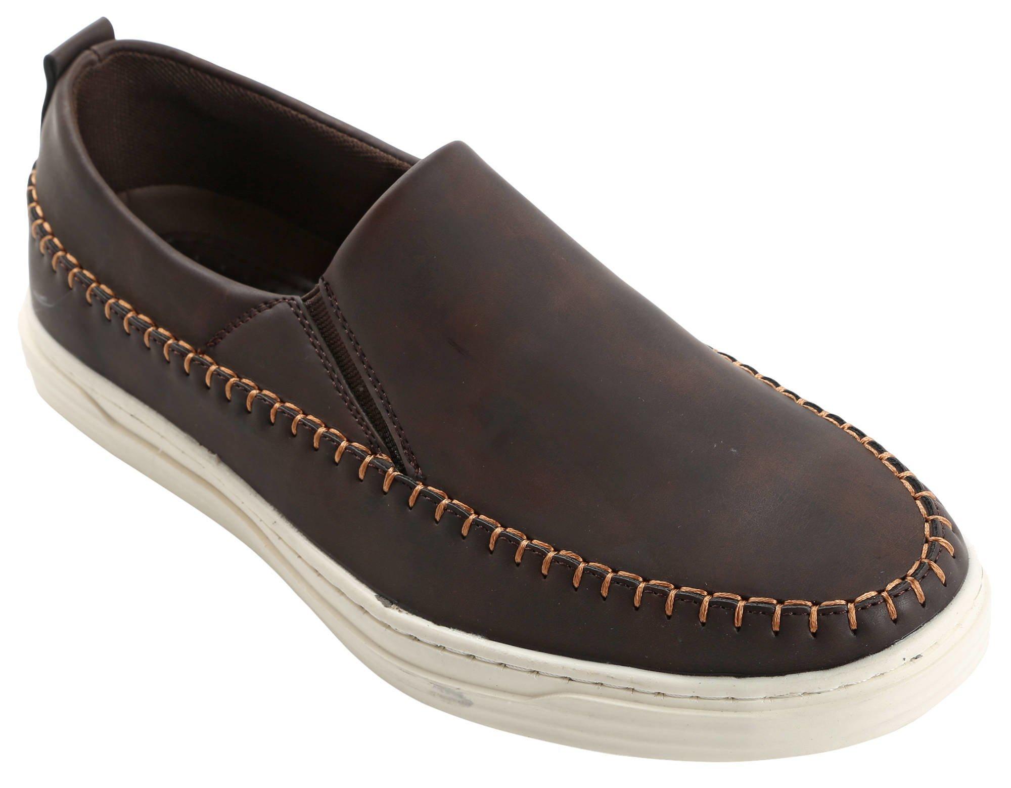 Men�s Pleated Shoes Coffee Burkes Outlet