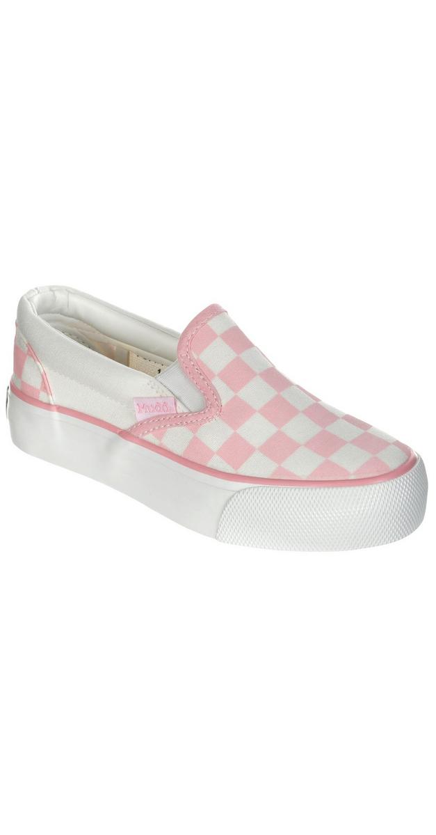 Girls/Toddler Girls Checkered Slip-Ons - Pink | Burkes Outlet