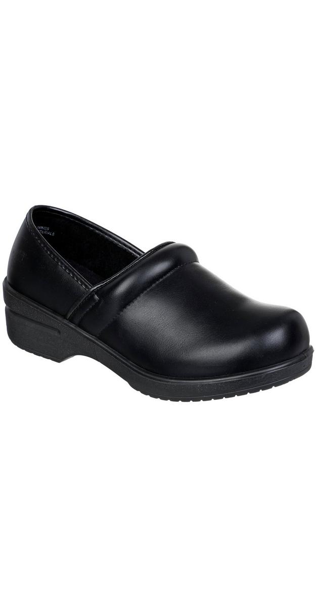 Women's Faux Leather Clogs - Black | Burkes Outlet