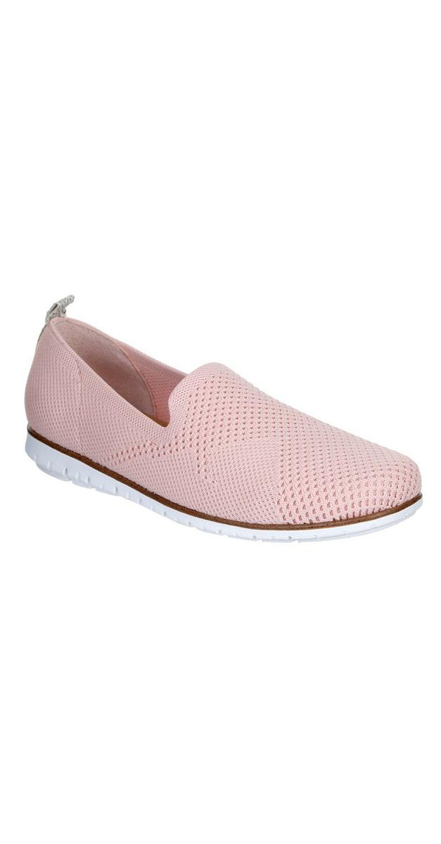 Women's Solid Mesh Knit Slip Ons - Pink | Burkes Outlet