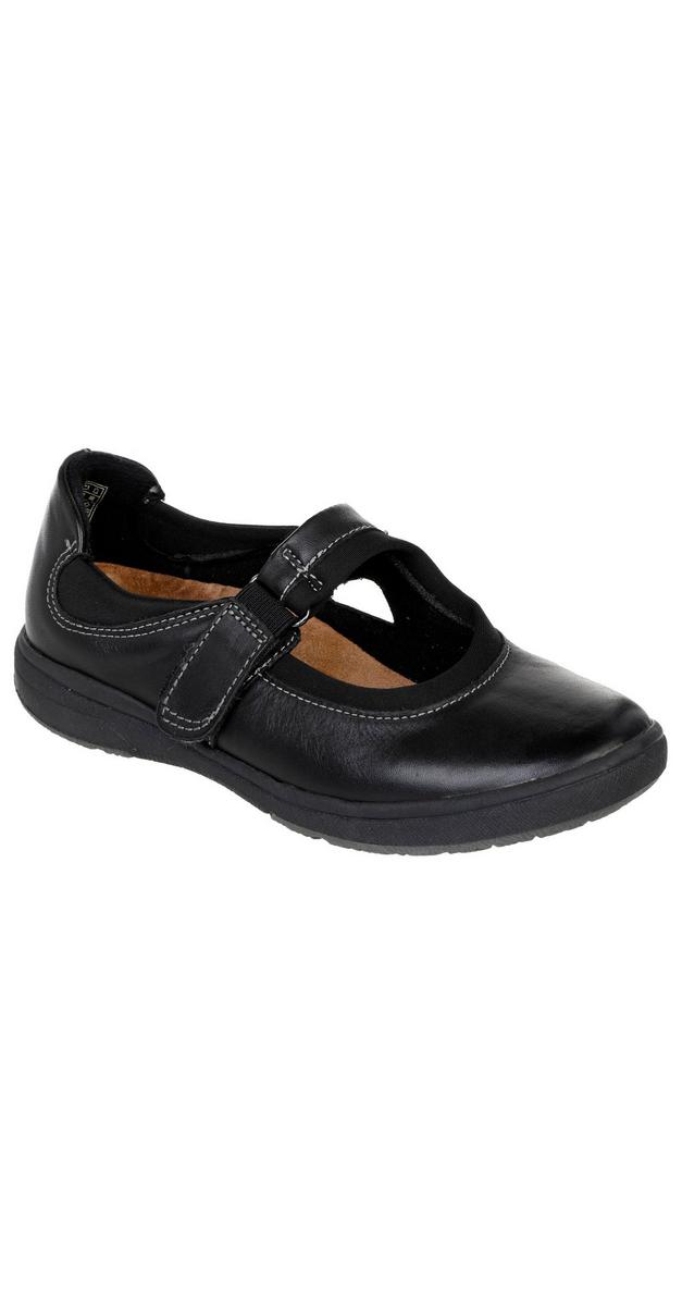 Women's Velcro Comfort Slip Ons - Black | Burkes Outlet