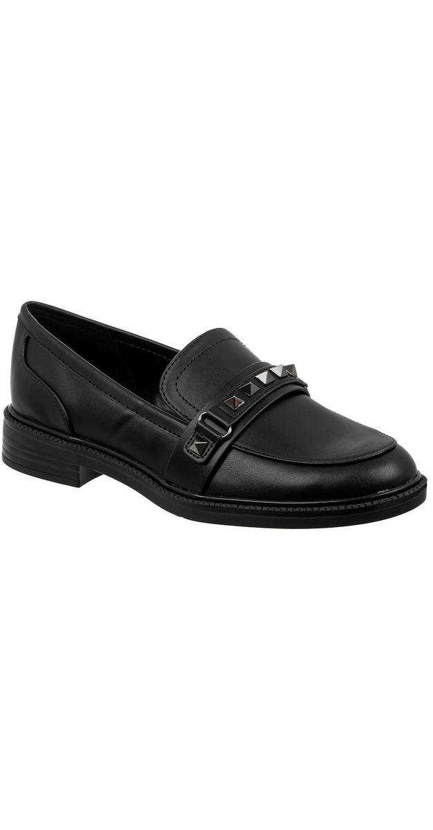 Women's Cancia Studded Loafers - Black | Burkes Outlet