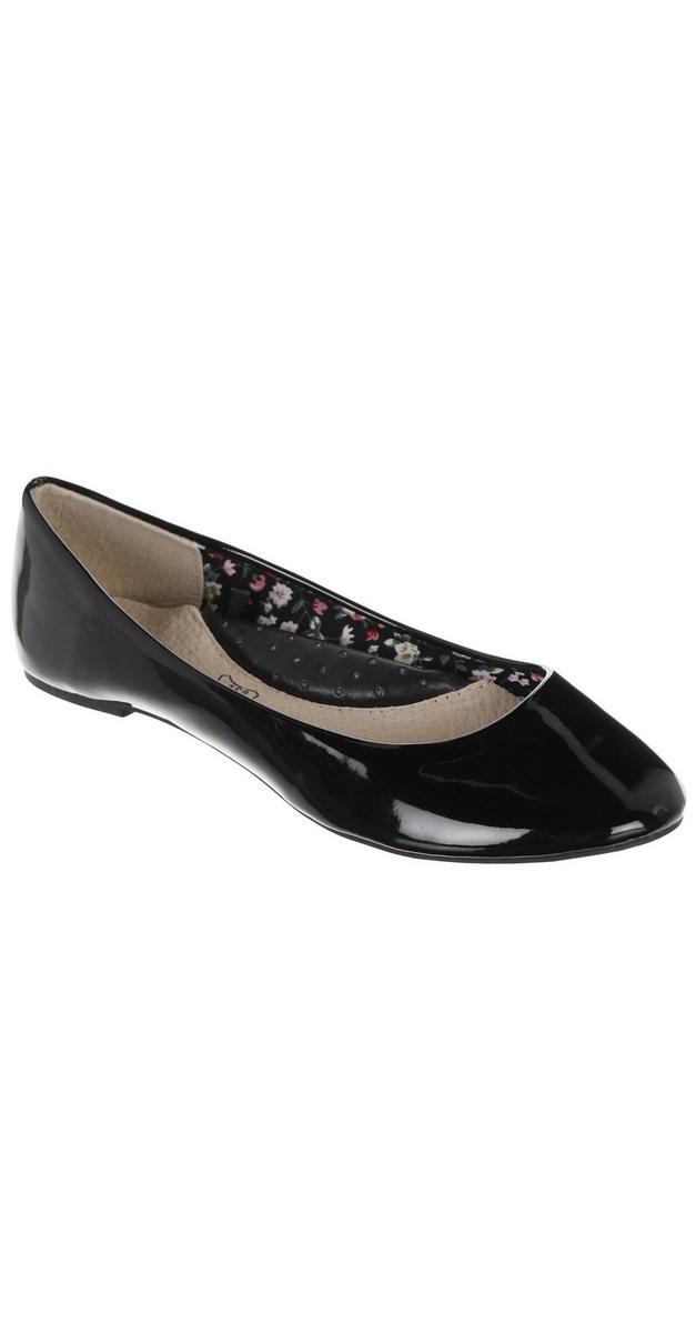 round toe black flats with ankle strap