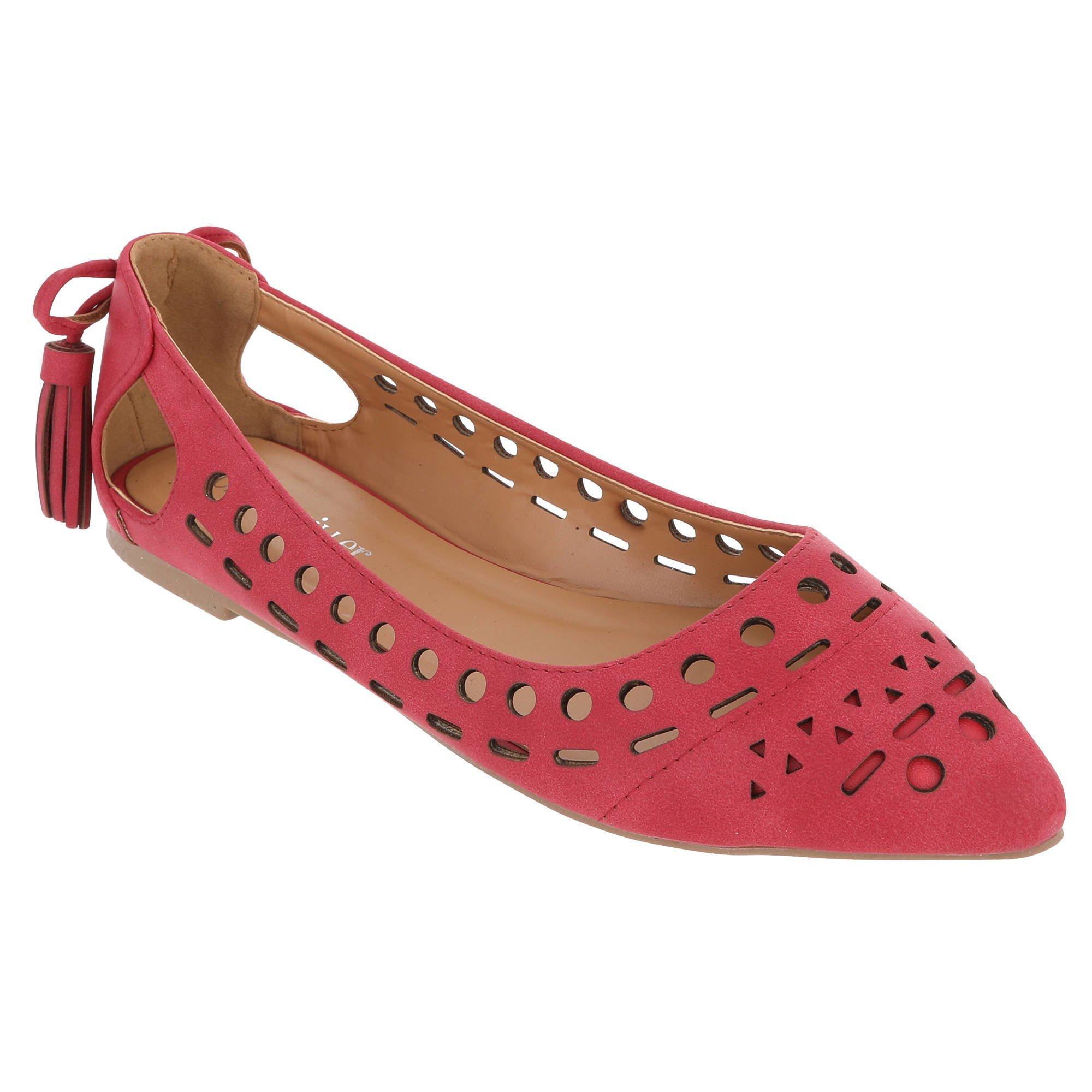 pointed toe cut out flats