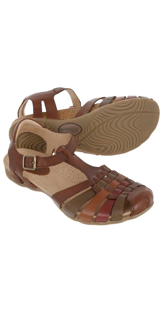 Teagan Basket Weave Sandals Brown Burkes Outlet