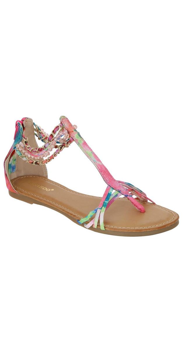 Dino-49 Tropical Sandals - Pink Multi | Burkes Outlet