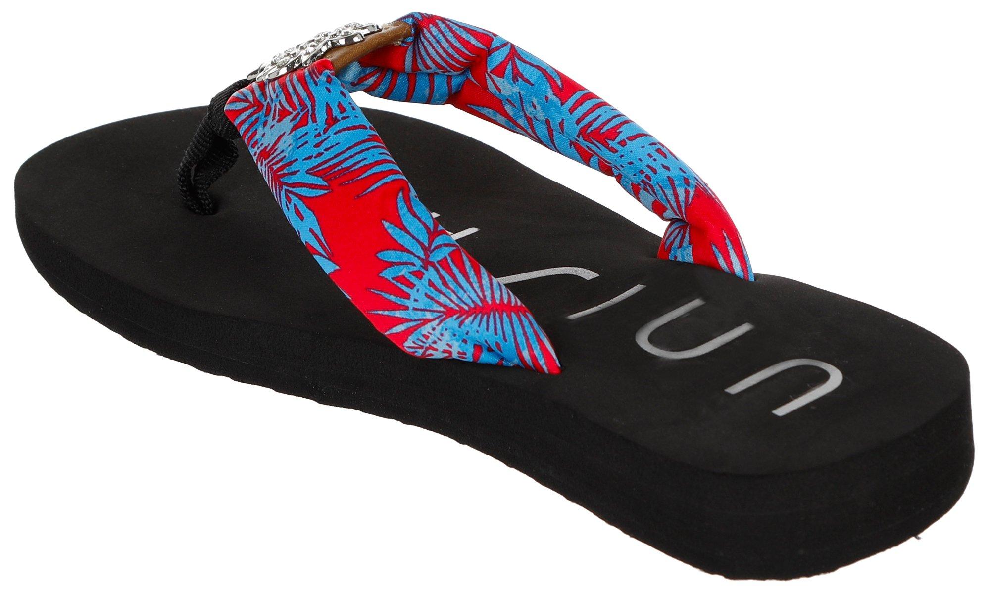 unisa flip flops with palm tree