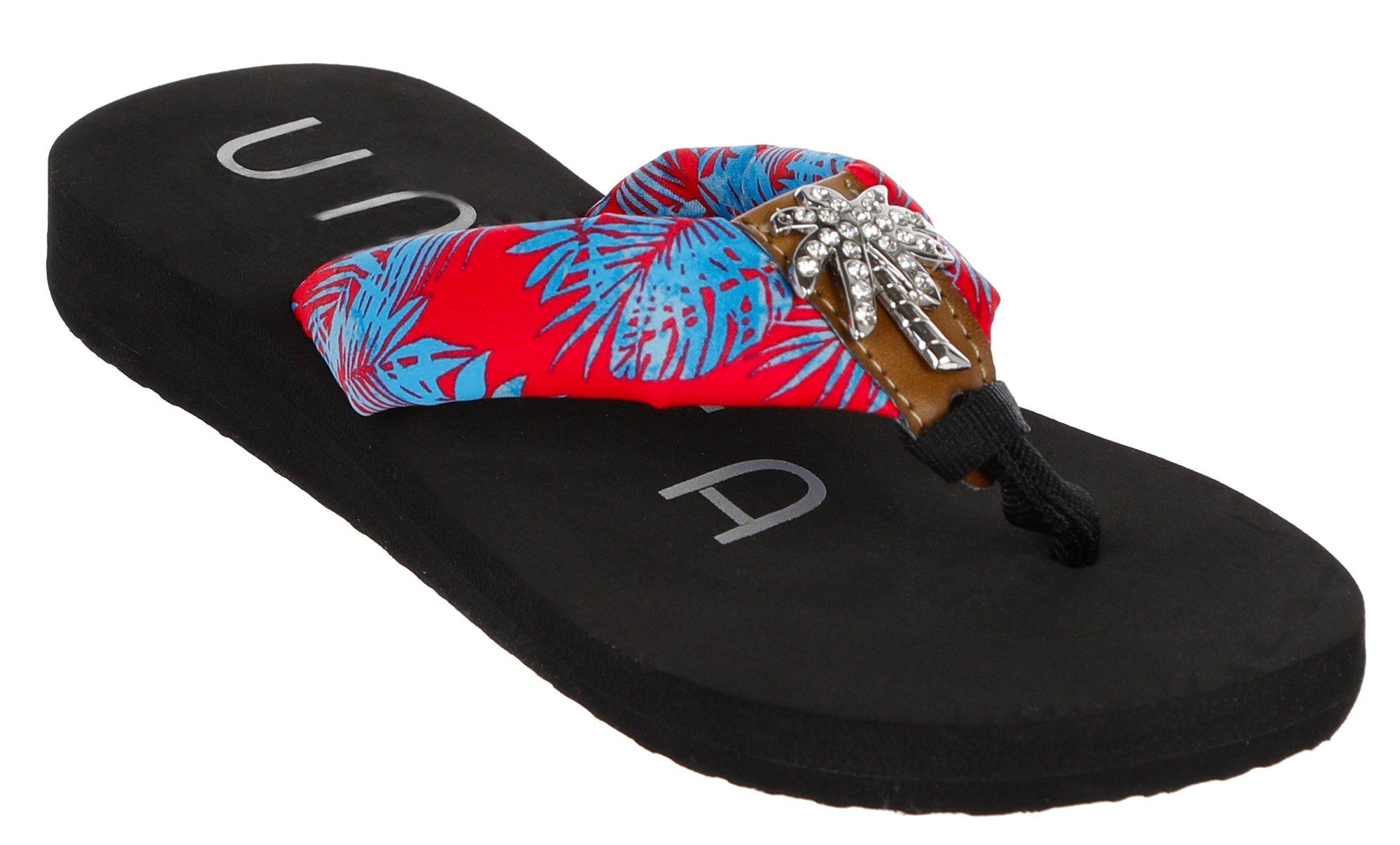 unisa flip flops with palm tree