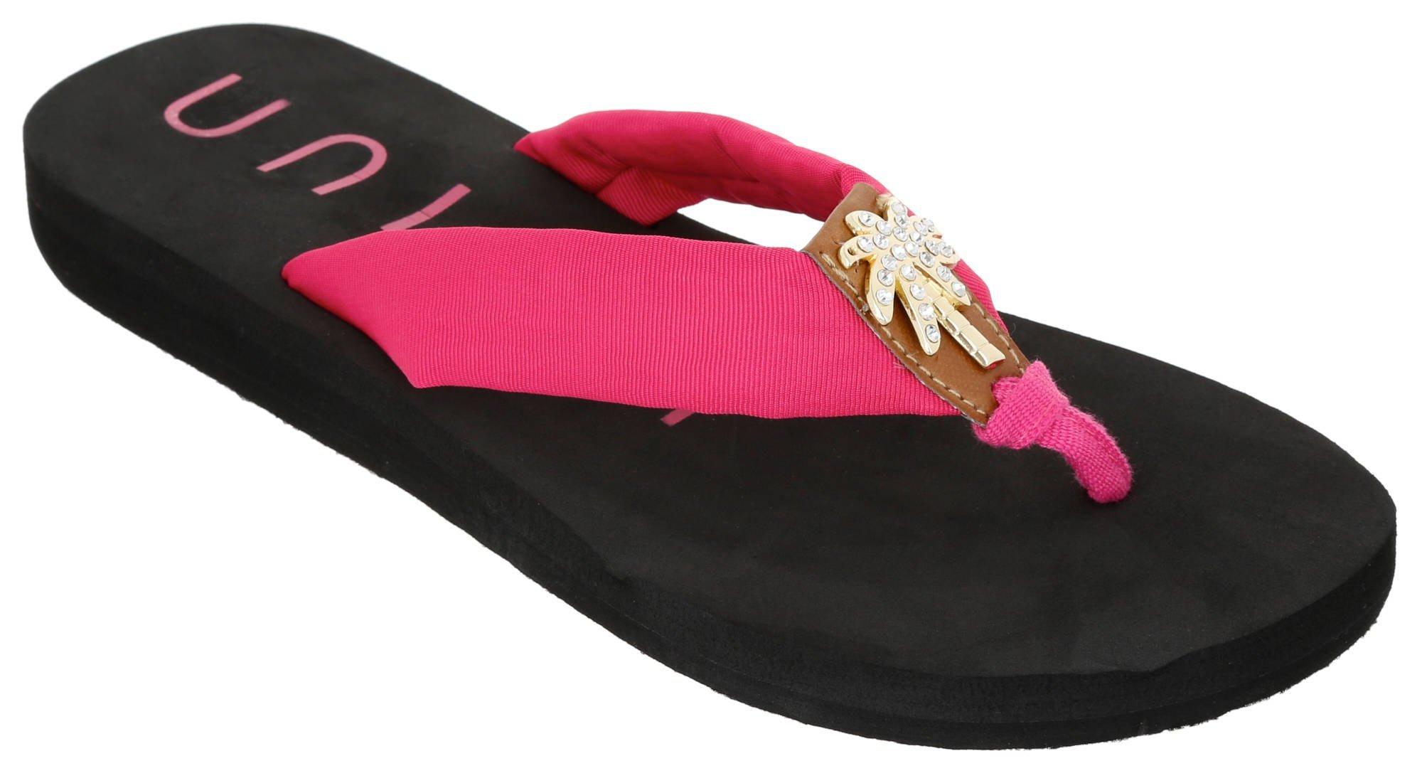 unisa flip flops with palm tree