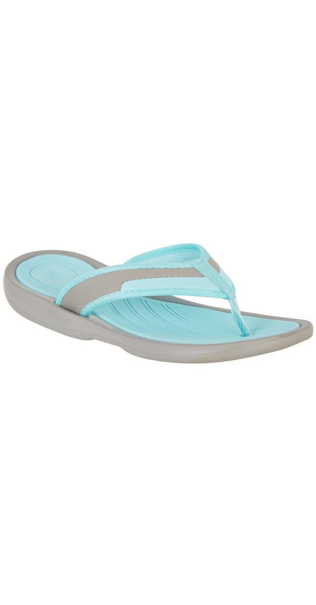 Sport Cushioned Flip Flops - Light Blue | Burkes Outlet