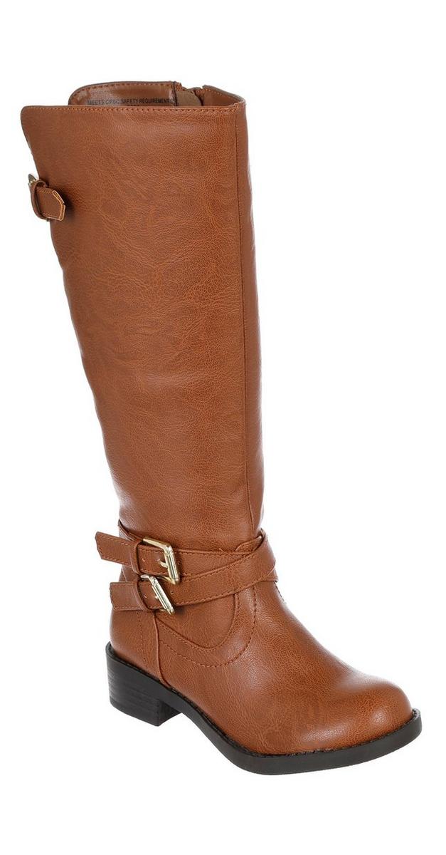 cognac tall boots with heel