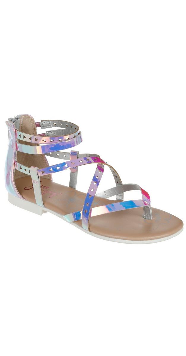 iridescent sandals