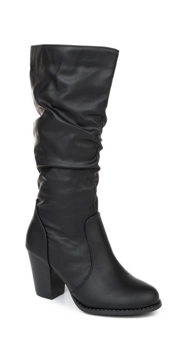 tall block heel boots