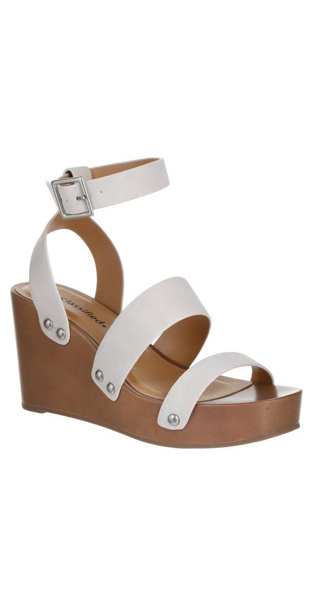 Women's Phonic Wedge Sandals - White | Burkes Outlet
