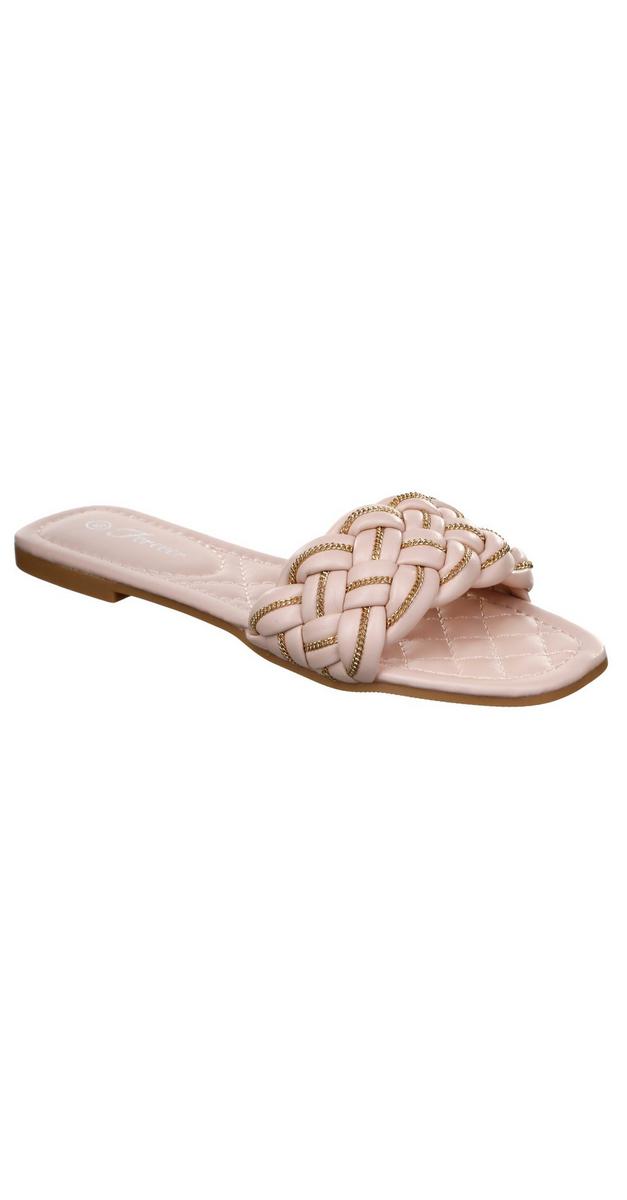 Women's Woven Stitch Slides - Tan | Burkes Outlet