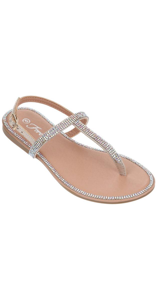 Women's Fannie Jeweled Sandals - Champagne | Burkes Outlet