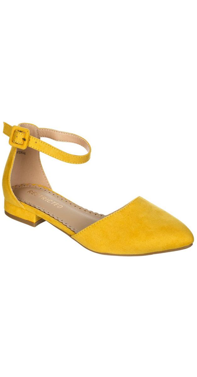 yellow lace up flats