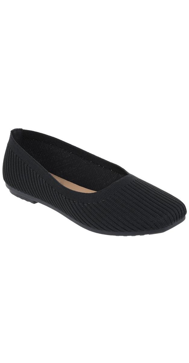 Women's Present Solid Knit Flats Black Burkes Outlet