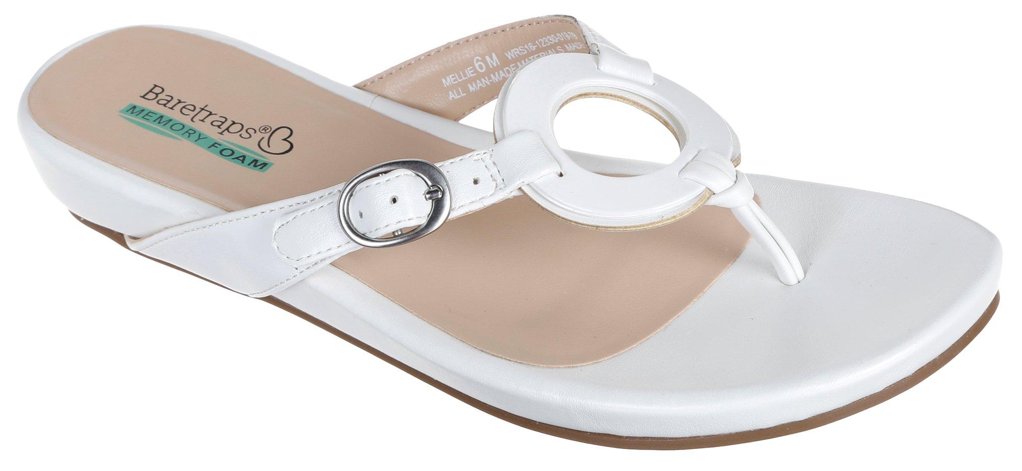 white memory foam sandals