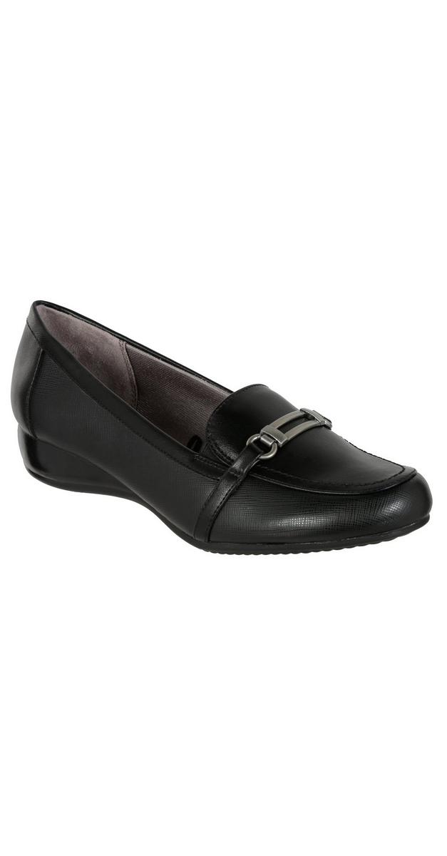 Comfort Wedge Loafers - Black | Burkes Outlet