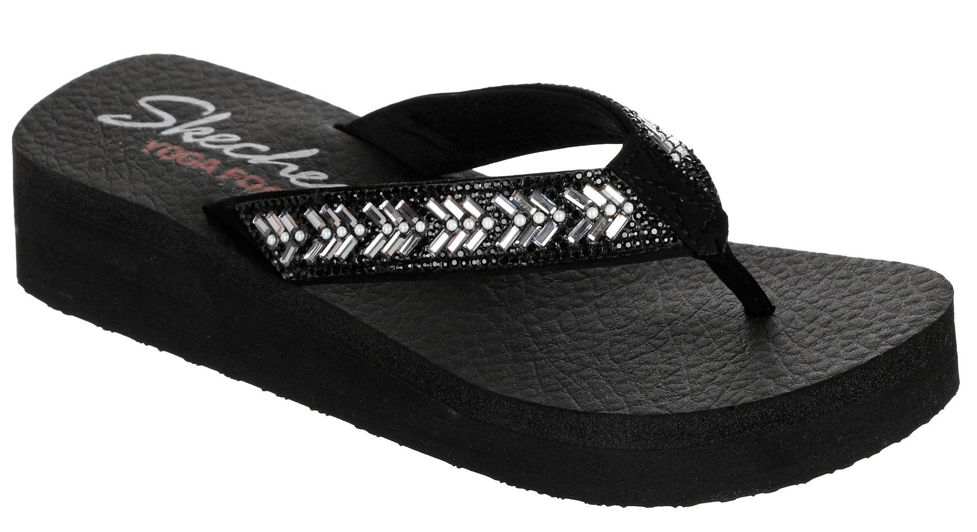 black foam flip flops