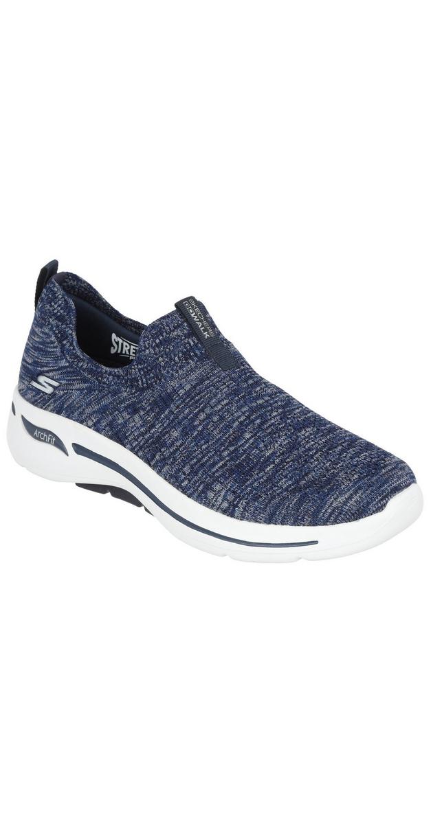 Womens Arch Fit Slip On Sneakers Blue Burkes Outlet 0401