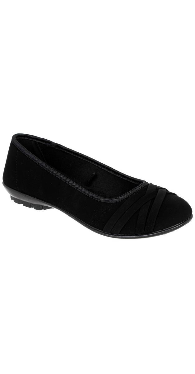 Women's Solid Comfort Flats Black Burkes Outlet