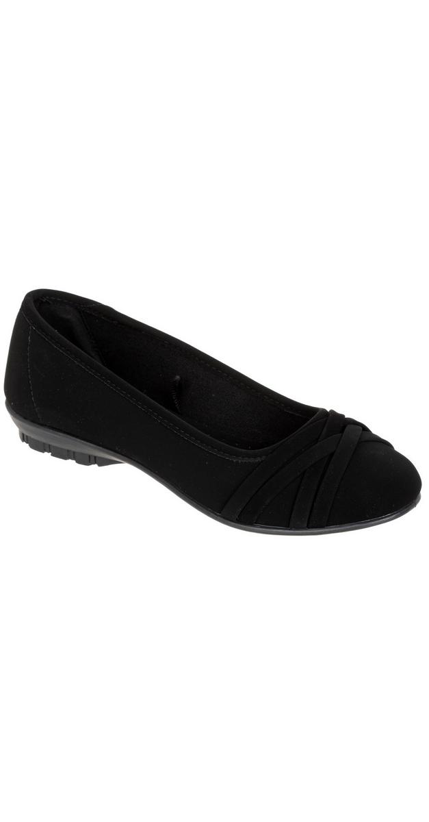 comfy black flats for work