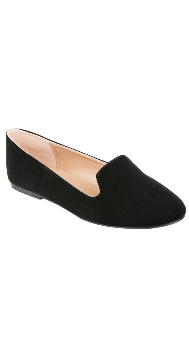 Women's Faux Suede Flats - Black | Burkes Outlet