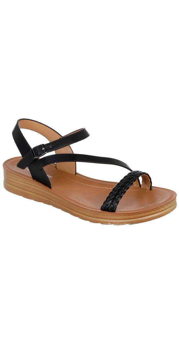 Women's Royalty Wedge Sandals - Black | Burkes Outlet