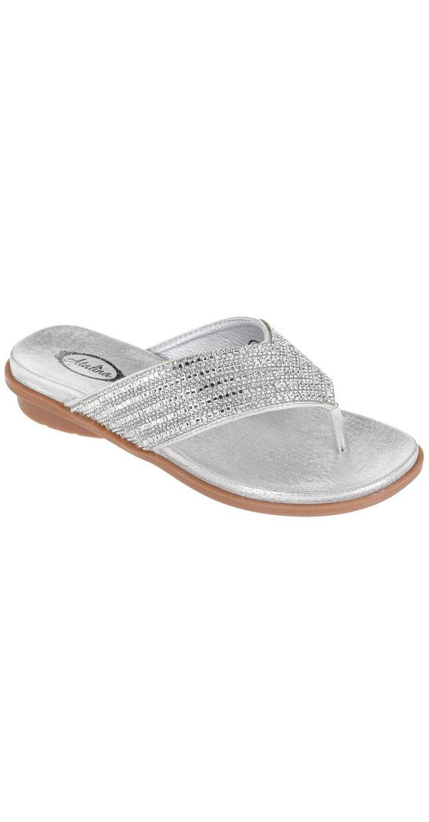 amazon silver flip flops