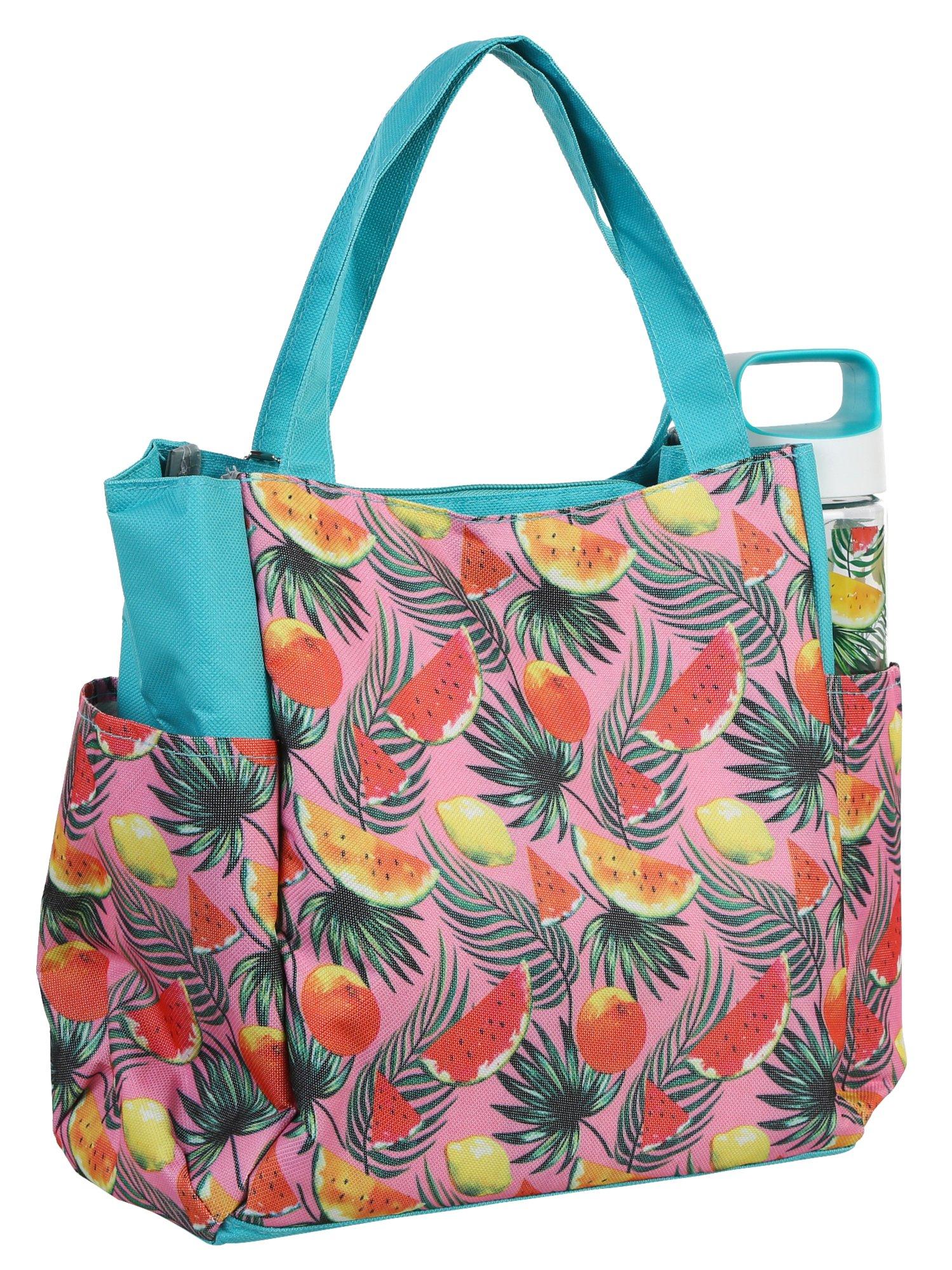 tropical insulated lunch tote