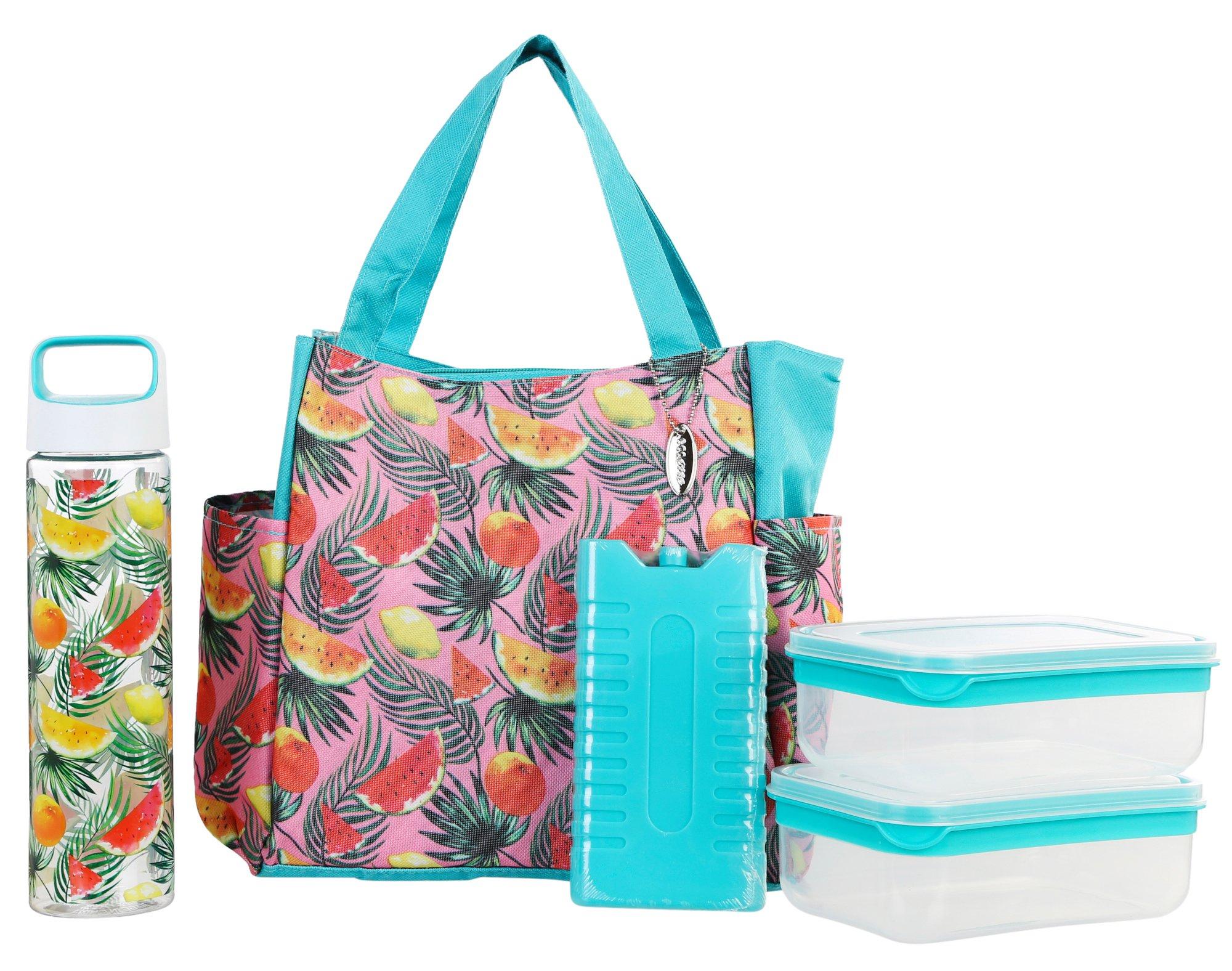 tropical insulated lunch tote