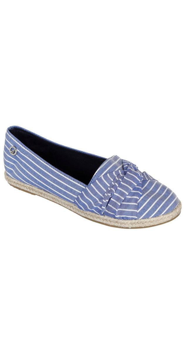 Idelle Stripe Espadrille Slip On Flats Blue Multi Burkes Outlet 6131