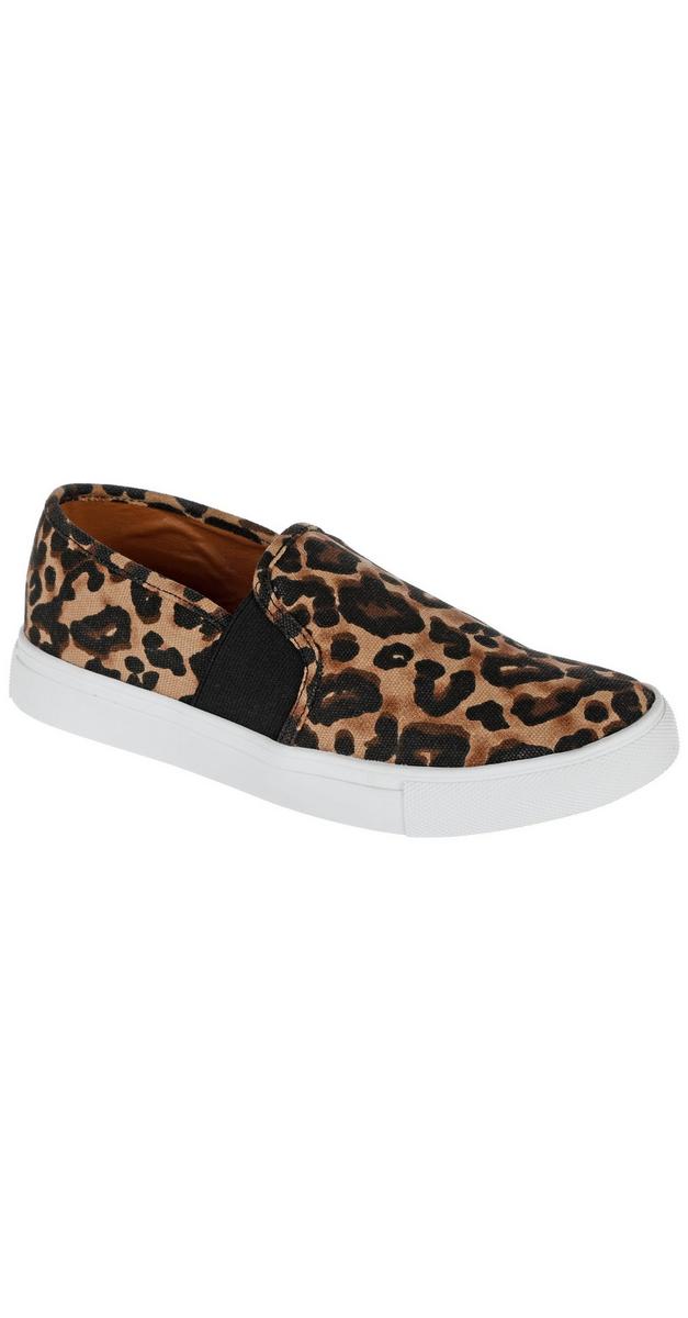 leopard print slip ons