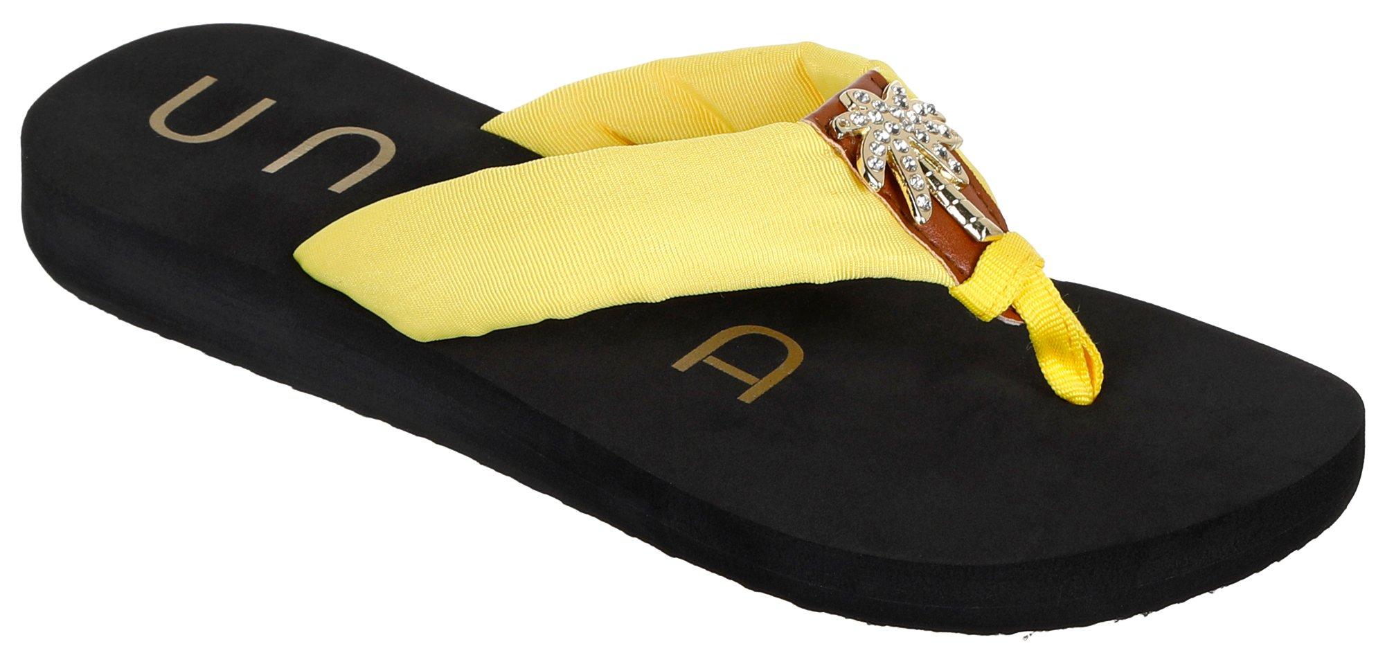 unisa flip flops with palm tree