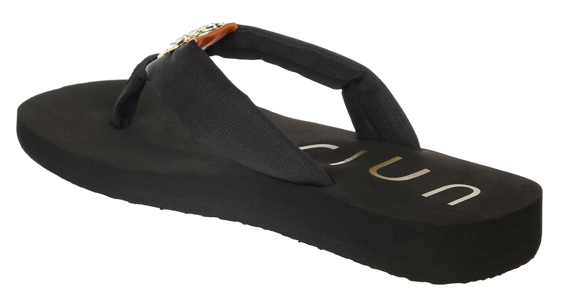unisa flip flops with palm tree