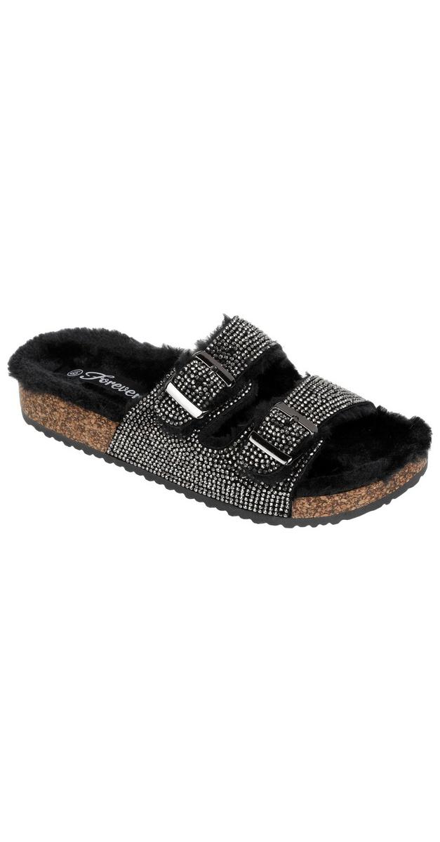 studded black sandals flat