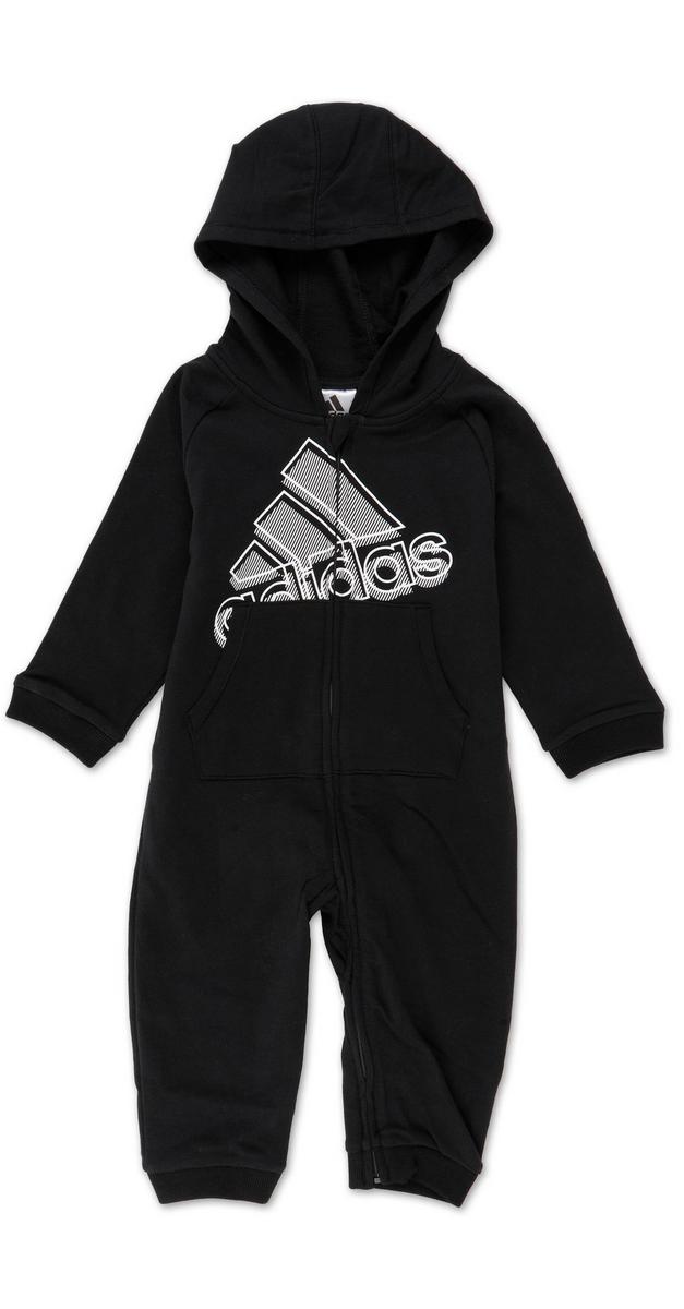 Baby Boys Logo Hoodie Jumpsuit - Black | Burkes Outlet