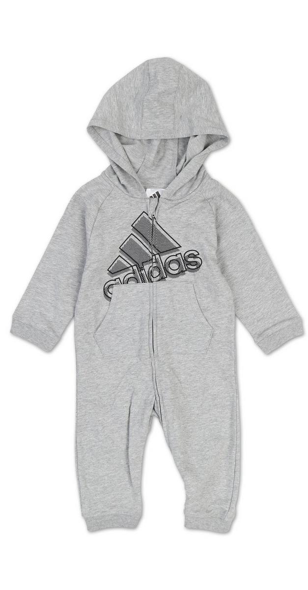 Baby Boys Logo Hoodie Jumpsuit - Grey | Burkes Outlet