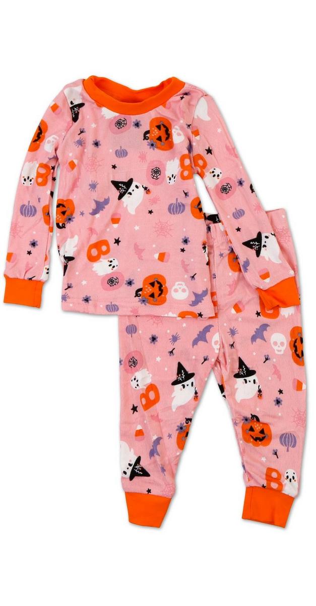Baby Girls 2 Pc Halloween Print Pajamas - Pink | Burkes Outlet