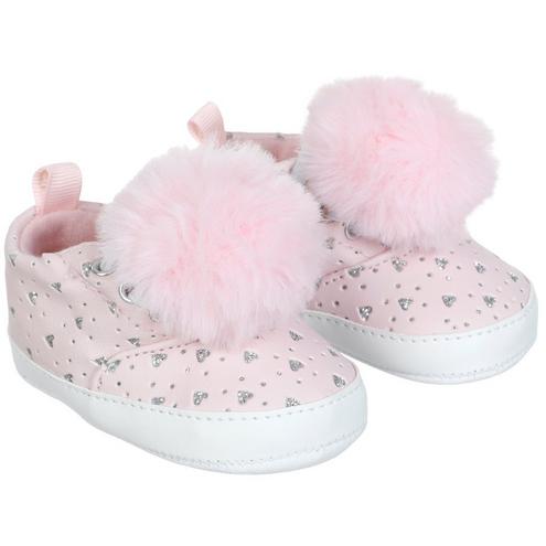 tvetydigheden forfatter tøj Girls Soft Botton Pom Pom Sneakers - Pink | Burkes Outlet